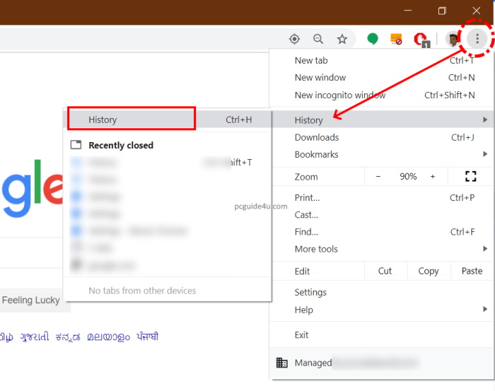 how to delete history on google chrome computer