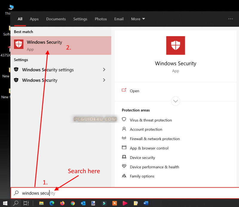 how to turn windows security off